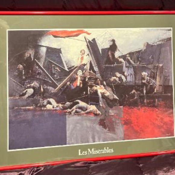 Les Miserables Set Framed w/ Glass/Org. Ticket Stubs/ Souvenir Brochure